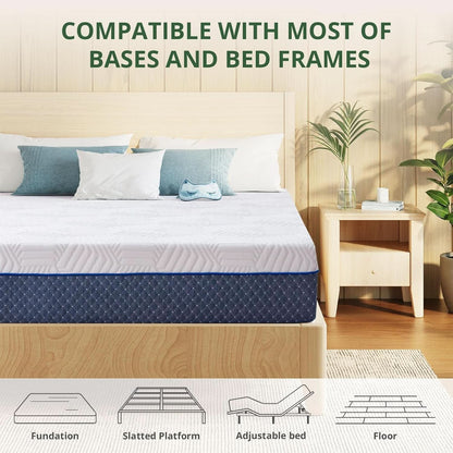 12 Inch King Size Gel Memory Foam Mattress in Box