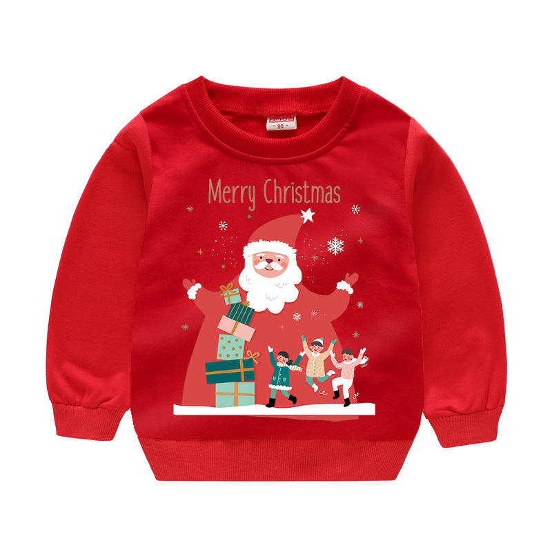 Christmas casual children's sweater holiday clothing by My Store, festive knit design for kids