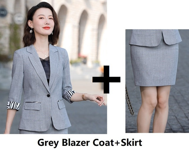 Half-Sleeve Business Suit for Spring and Summer Wear
