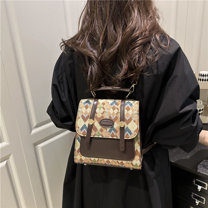 Stylish casual minimalist personalized women's backpack in a sleek, versatile design
