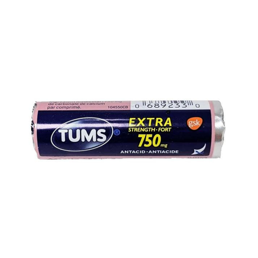 Tums Antacid Extra Strength 750 Chewable Tablets Assorted Fruit