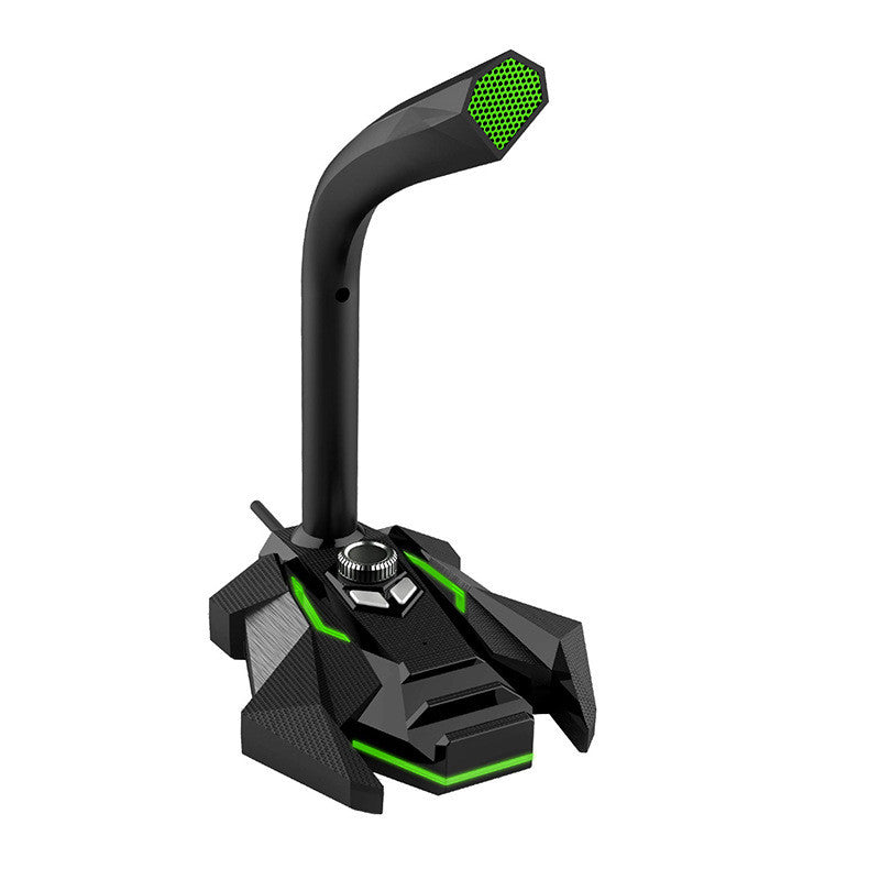 Wired computer microphone by My Store, compact black desktop design with adjustable stand