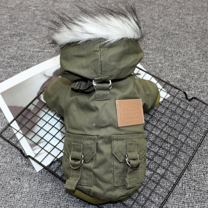 Padded coat for small dogs, featuring a warm quilted design and comfortable fit by My Store