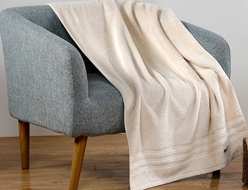 Cotton towel set by My Store folded neatly for display