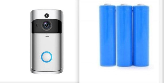 Wireless video doorbell camera ringer, Ring-style design with camera lens and doorbell button