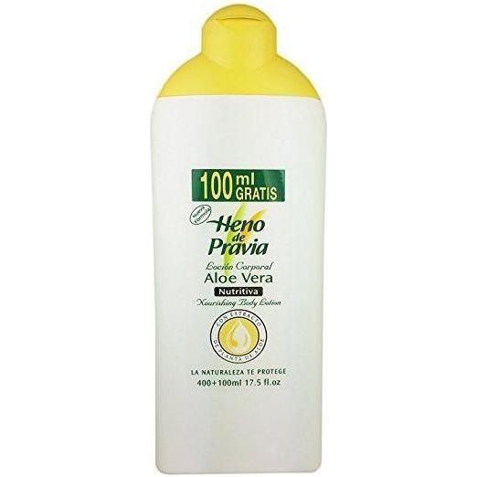 Pasteur Pharmacy Heno De Pravia Aloe Nourishing Body Lotion 17 oz bottle with white pump and label details.