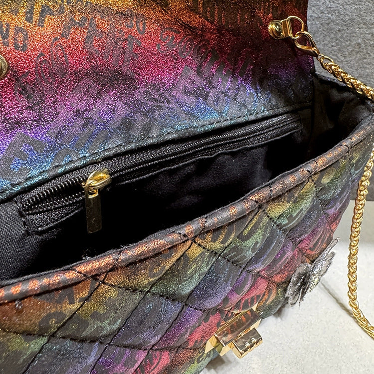 Single-shoulder crossbody bag with diamond pattern by My Store