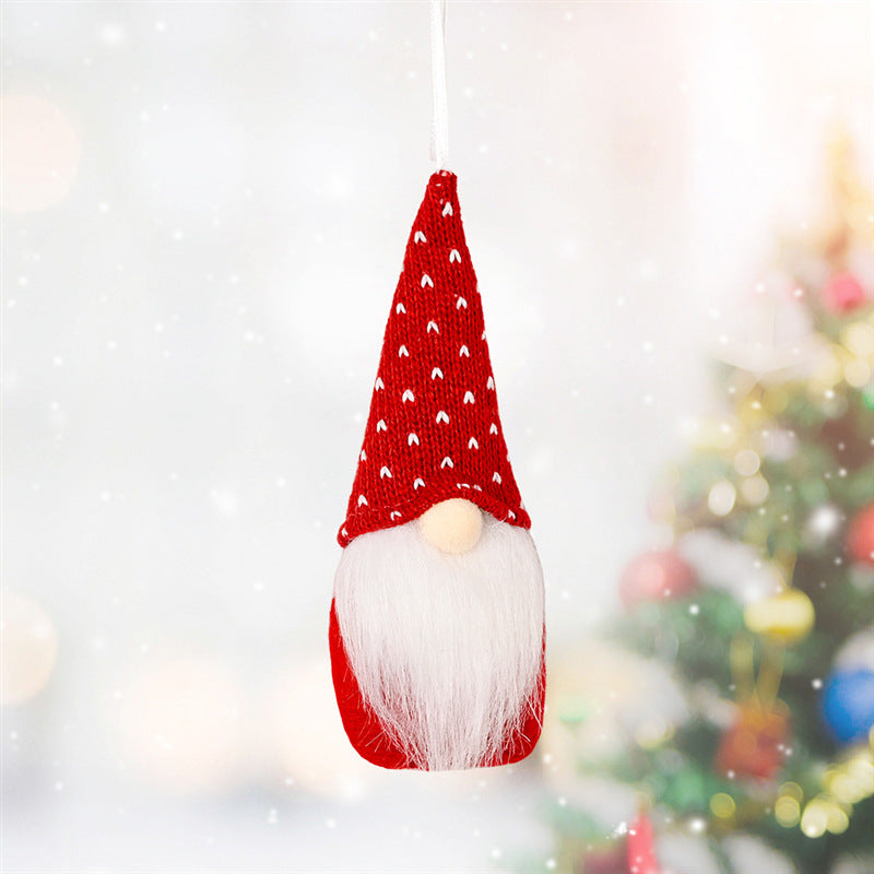 Christmas knitted small pendant decoration in festive holiday colors, My Store brand