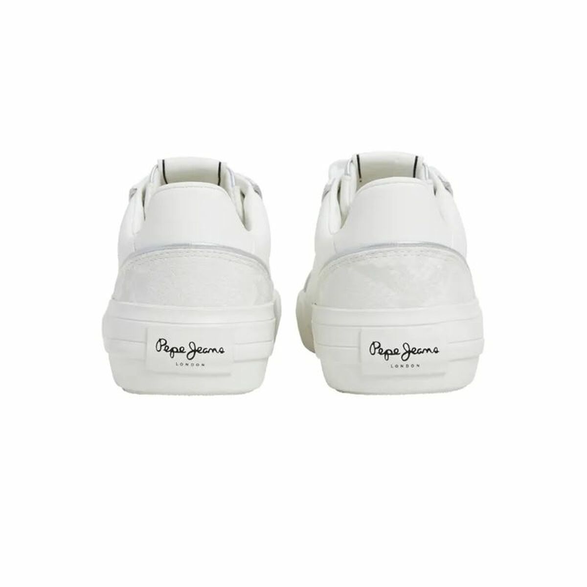 White women's casual trainers by Pepe Jeans, Allen Twin style, featuring sporty design and comfortable fit for everyday wear.