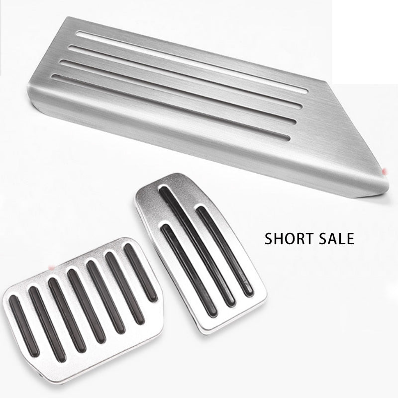 Stainless steel brake pedal by My Store, polished metal automotive foot pedal for vehicle interior