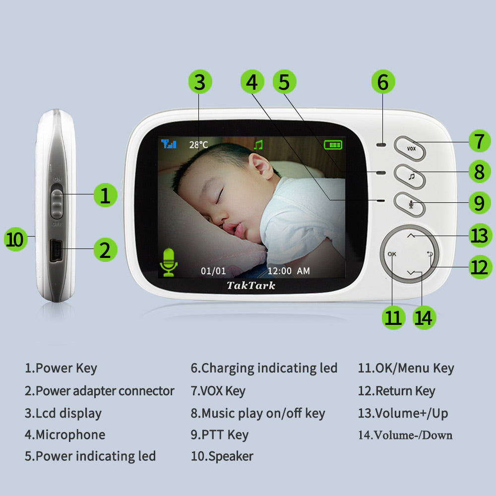 3.2-inch digital baby care device by My Store with a compact monitor display