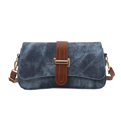 Korean-style high-end niche-design baguette bag in a compact silhouette with a structured shape and refined finish