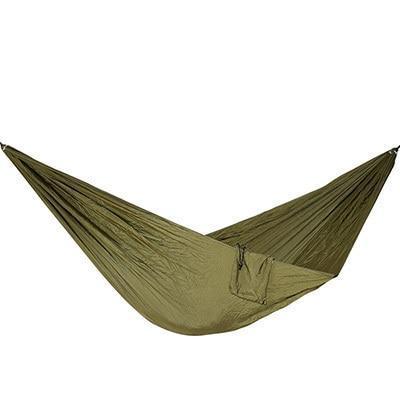 Portable nylon parachute backpacking double hammock in a durable outdoor design