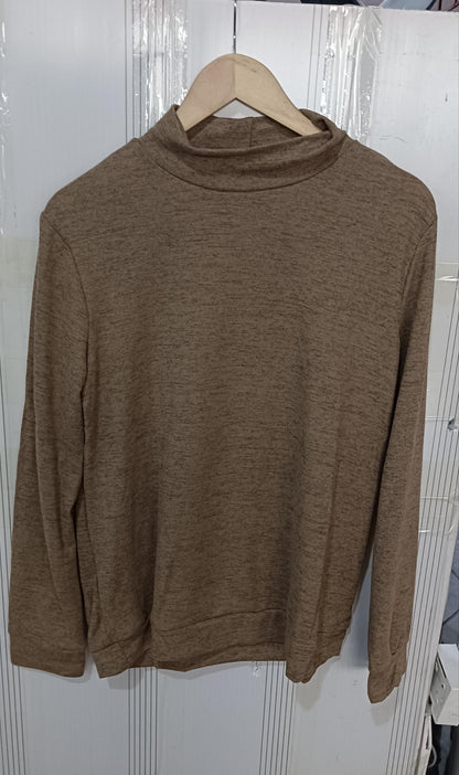 Women's solid color knitted long sleeve pullover sweater for fall and winter fashion