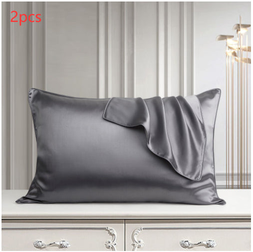 Pure silk pillowcase in a smooth natural silk fabric, shown in a simple folded view