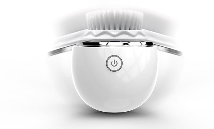 Ultrasonic electric face washer by My Store, compact facial cleansing device shown upright