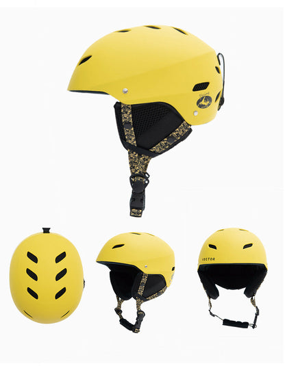 Child ski protective helmet, adjustable safety helmet with padded interior and ear coverage