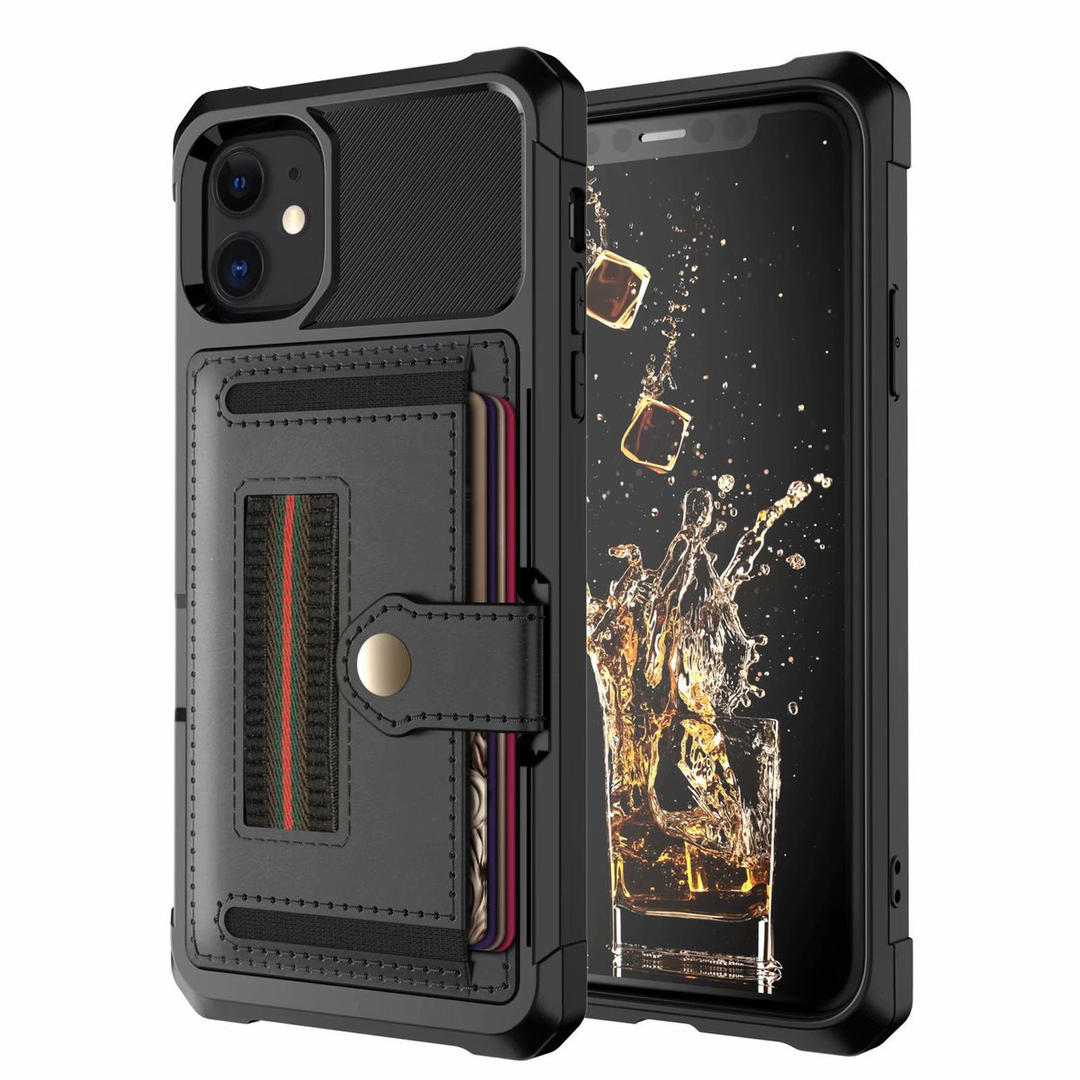 Protective X-R card mobile phone case with durable card holder design