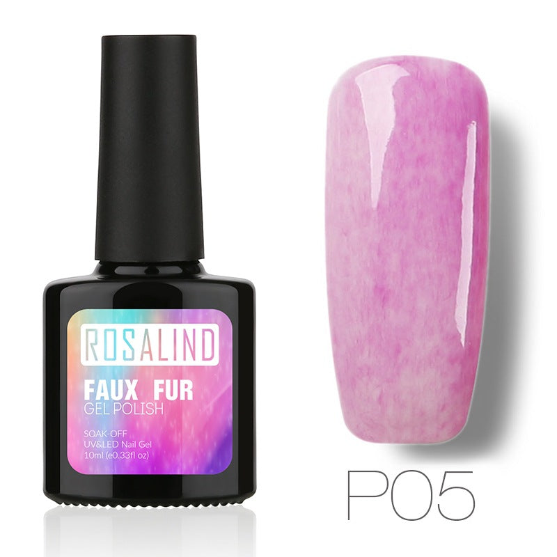 Nail rubber fur nail polish bottle in a textured fur finish, My Store brand