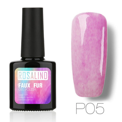 Nail rubber fur nail polish bottle in a textured fur finish, My Store brand