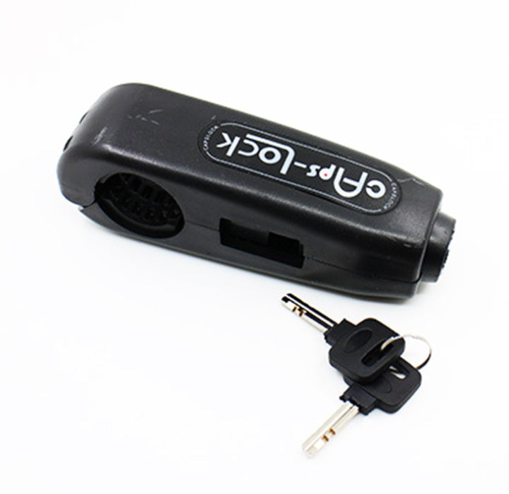 Caps motorcycle and scooter security lock for securing bike wheels, black metal anti-theft lock mechanism