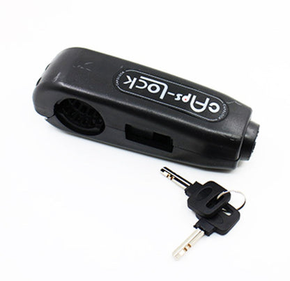 Caps motorcycle and scooter security lock for securing bike wheels, black metal anti-theft lock mechanism