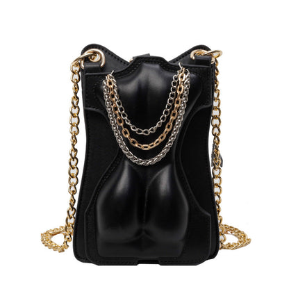 Personalized western-style small square shoulder bag with decorative design