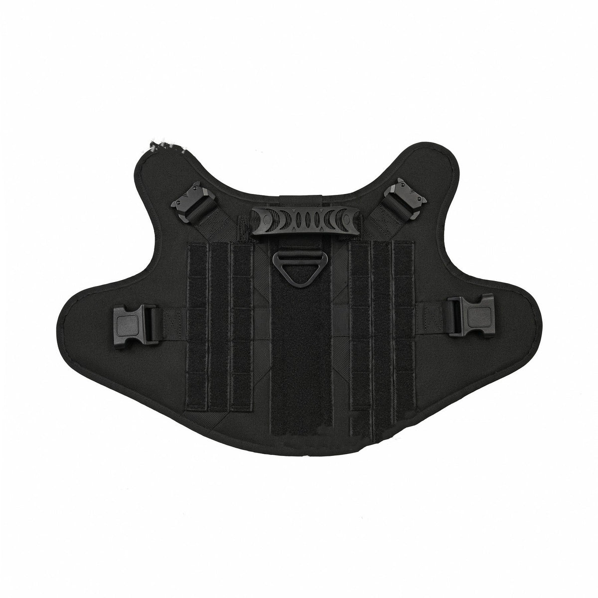 Nylon Strong Pet Tactical Portable Vest for dogs in durable black fabric with adjustable straps