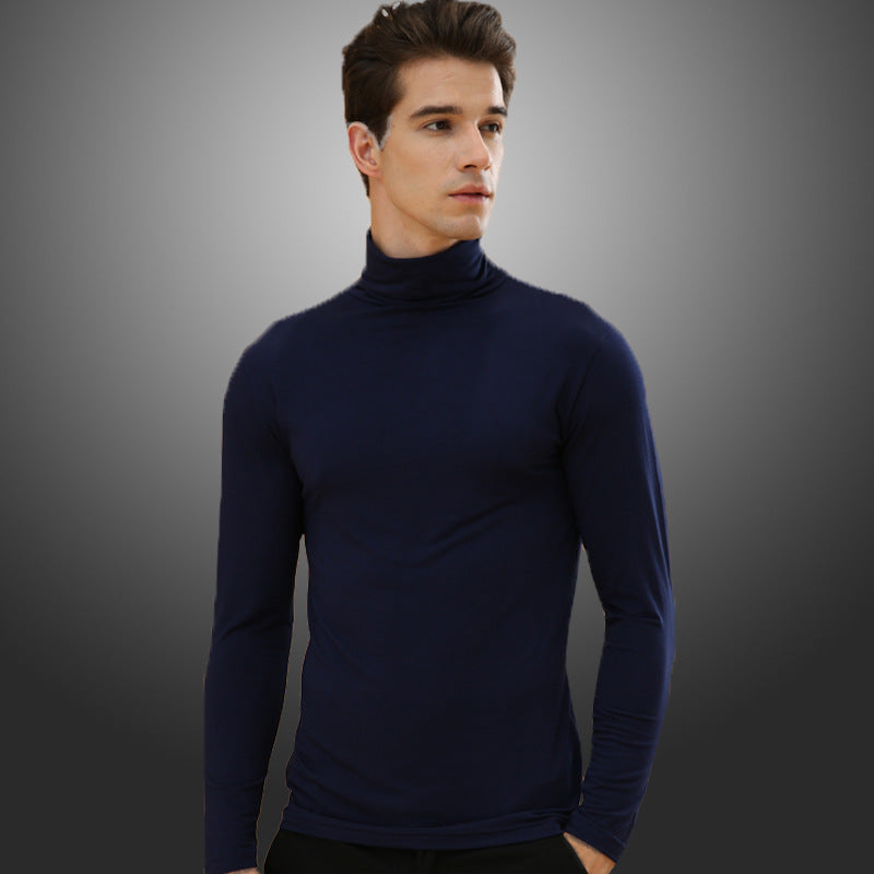 Men's high neck lapel thermal underwear by My Store, showing the warm long-sleeve base layer design