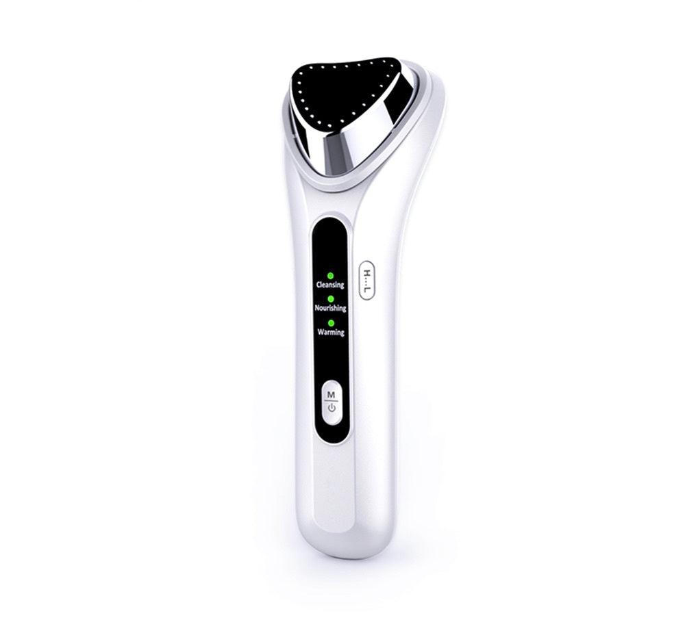 Electric ultrasonic facial beauty device by My Store with handheld design and smooth white finish