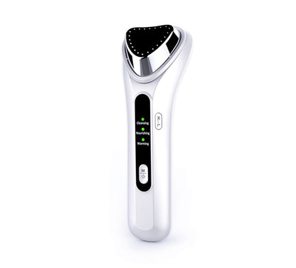 Electric ultrasonic facial beauty device by My Store with handheld design and smooth white finish