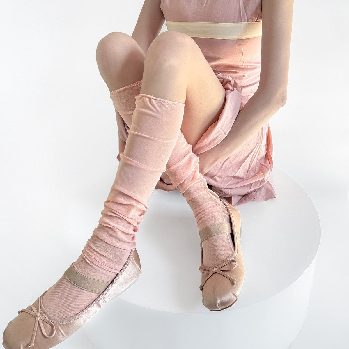 Lightweight slimming mesh socks for women by My Store, shown in a breathable sheer knit design