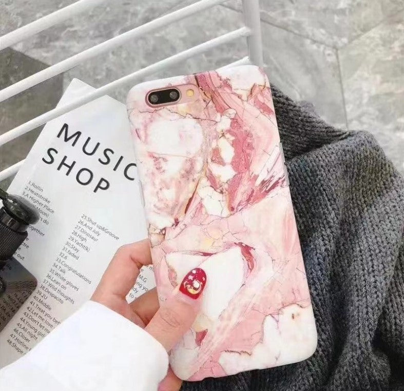 Luxury marble silicone phone case compatible with Apple iPhone 7, 8 Plus, X, XR, XS, 6, 6S, and Max