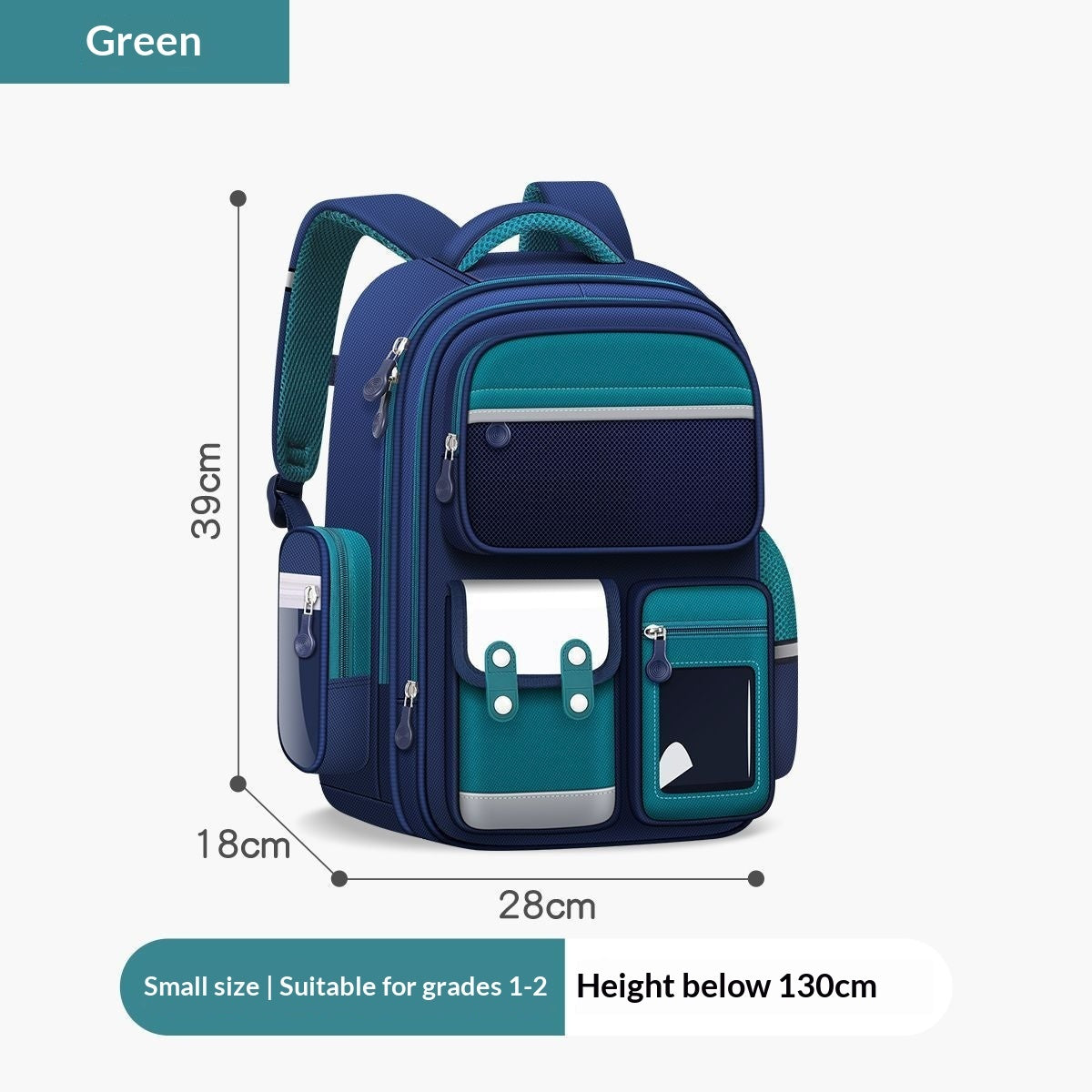 Elementary school spine-protecting backpack by My Store with ergonomic padded straps and supportive back panel