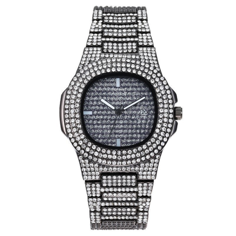 Starry Sky full-diamond calendar women's watch with sparkling dial and calendar display