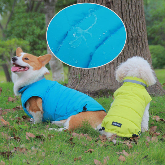 Thickened waterproof outdoor pet jacket with double-sided reflective design by My Store