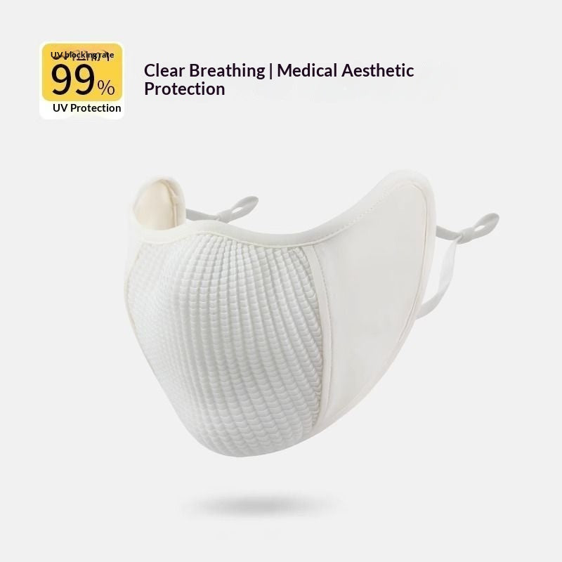 Breathable 3D stereoscopic sunshade riding mask for sunscreen protection, front view