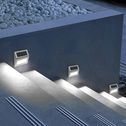 Solar stair lamp with 6 LED lights for garden courtyard corners, compact outdoor night light