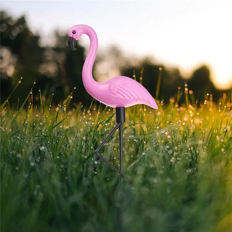 Solar Flamingo Garden Light
