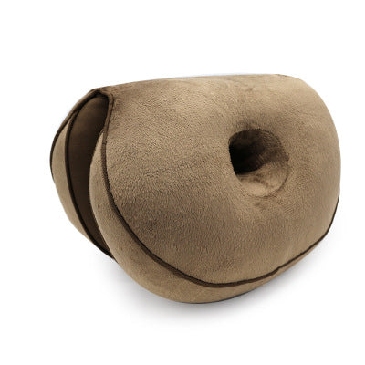 Multifunctional plush beautiful hip cushion in soft fabric, displayed from the front