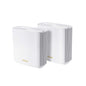ASUS ZenWiFi AX6600 Tri-Band Mesh WiFi 6 system with two units, white, providing whole-home coverage, AiMesh, parental control, and security.