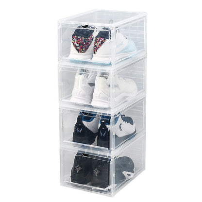 Sneaker storage box shoe cabinet for organized footwear display