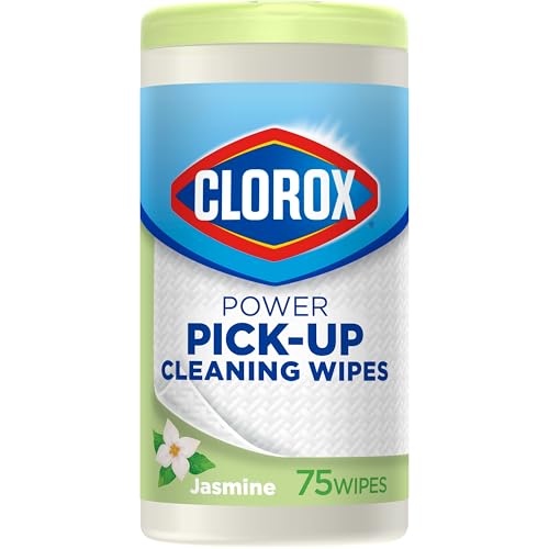 Clorox Multi-Purpose Paper Towel Wipes Trap and Lift Messes Like a Paper Towel and Kills 99.9% of Bacteria* Sanitizing Wipes Jasmine Scent - 75 Wipes