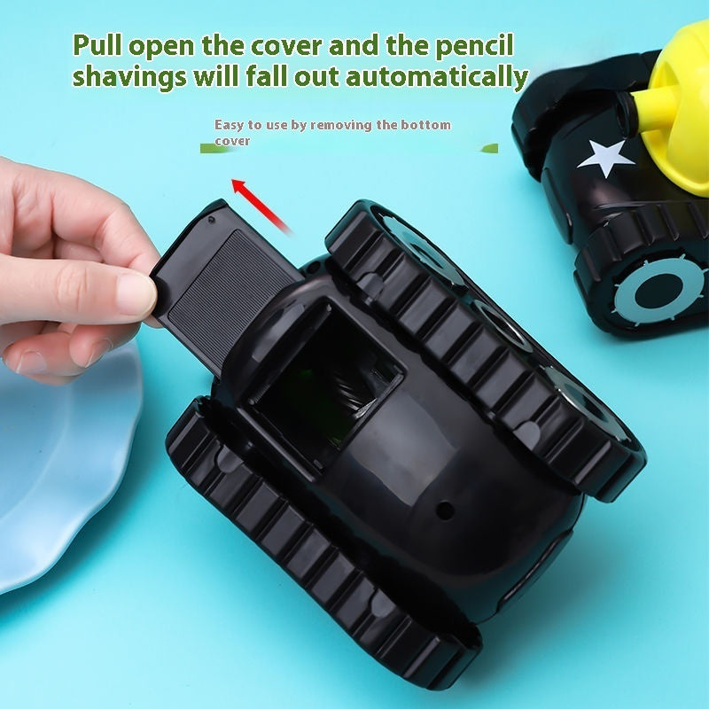 Student hand tank pencil sharpener for kindergarten pencils, handheld design