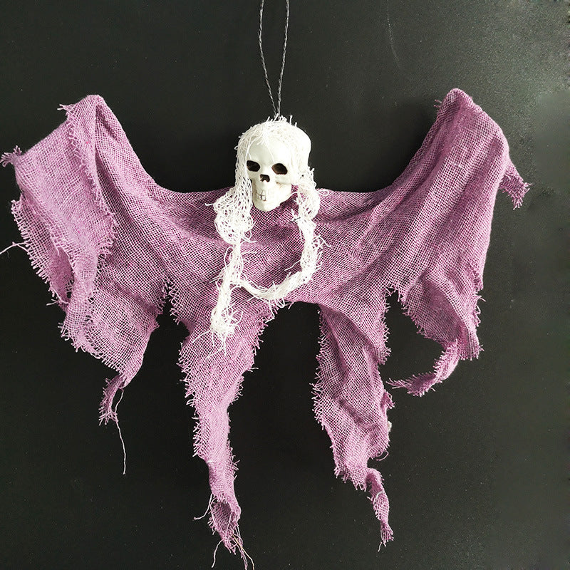 Halloween skull decoration with detailed skeletal design for seasonal display