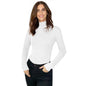 NY Threads Womens Turtleneck Long Sleeves Shirt White