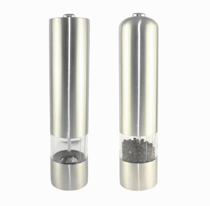 Stainless steel electric kitchen grinder, compact food grinding tool with durable metal finish