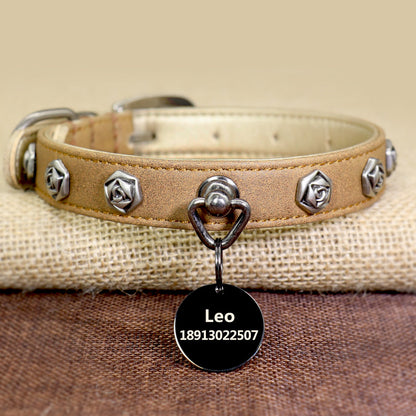 Pet leather collar type 7 by My Store