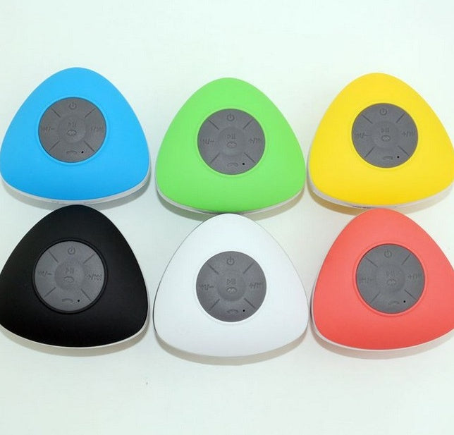 Wireless Bluetooth speaker shower, compact waterproof design with built-in controls and suction mount