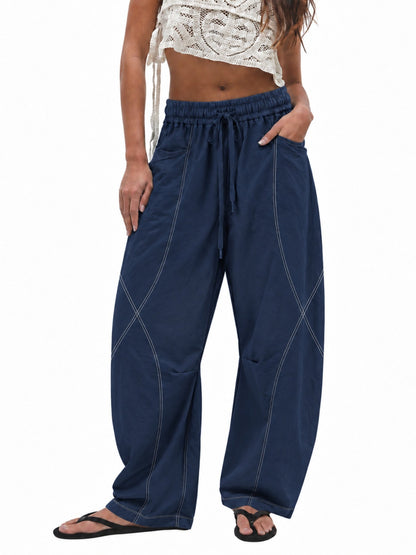 Women's casual pants by My Store in a relaxed fit, shown from the front